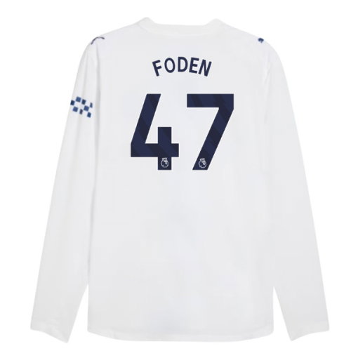 2026-2027 Man City Authentic Long Sleeve Third Shirt (Foden 47)
