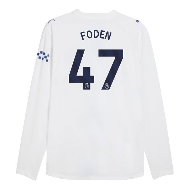 2026-2027 Man City Authentic Long Sleeve Third Shirt (Foden 47)