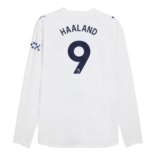 2026-2027 Man City Authentic Long Sleeve Third Shirt (Haaland 9)