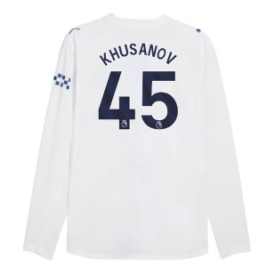 2026-2027 Man City Authentic Long Sleeve Third Shirt (Khusanov 45)