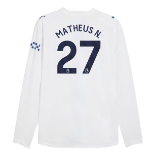 2026-2027 Man City Authentic Long Sleeve Third Shirt (Matheus N. 27)