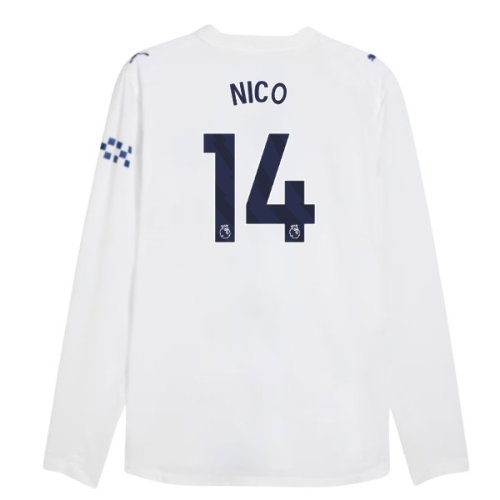 2026-2027 Man City Authentic Long Sleeve Third Shirt (Nico 14)