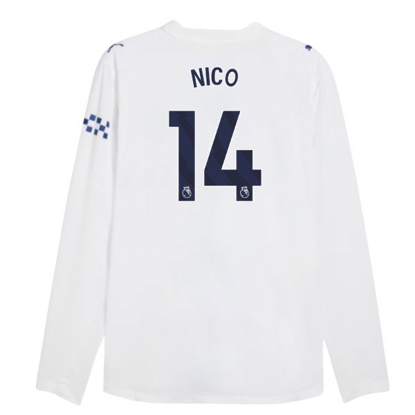 2026-2027 Man City Authentic Long Sleeve Third Shirt (Nico 14)