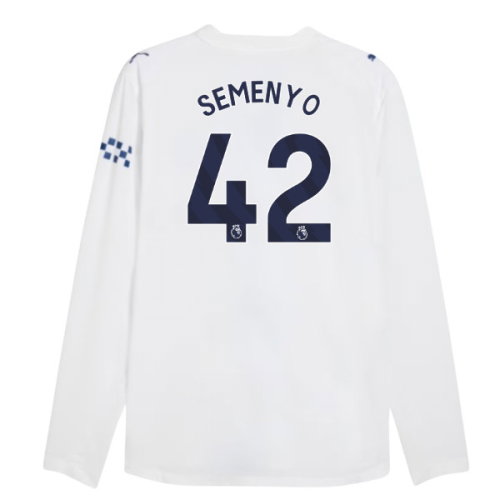 2026-2027 Man City Authentic Long Sleeve Third Shirt (Semenyo 42)