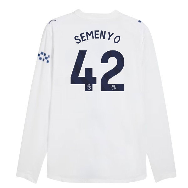 2026-2027 Man City Authentic Long Sleeve Third Shirt (Semenyo 42)
