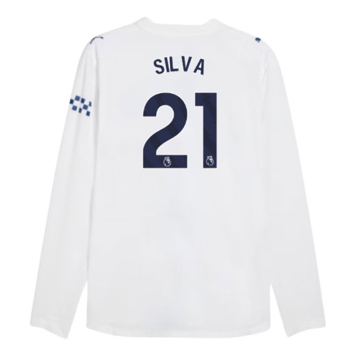 2026-2027 Man City Authentic Long Sleeve Third Shirt (Silva 21)