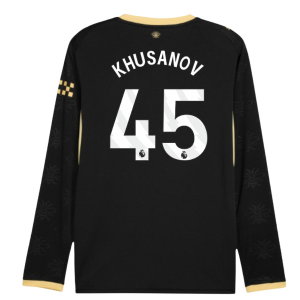 2026-2027 Man City Away Long Sleeve Shirt (Khusanov 45)