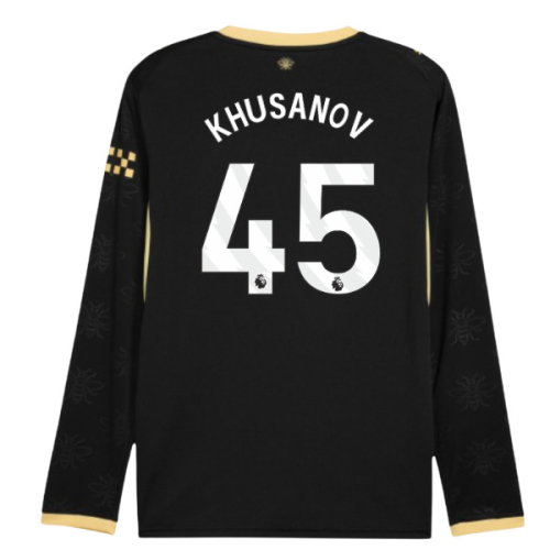 2026-2027 Man City Away Long Sleeve Shirt (Khusanov 45)