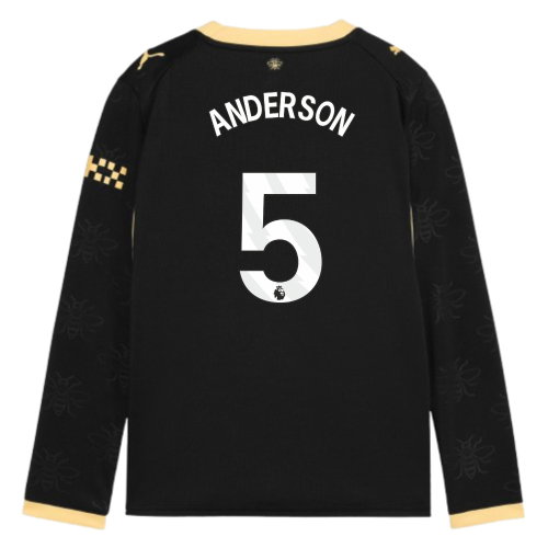 2026-2027 Man City Away Long Sleeve Shirt (Kids) (Anderson 5)