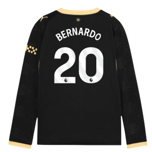 2026-2027 Man City Away Long Sleeve Shirt (Kids) (Bernardo 20)