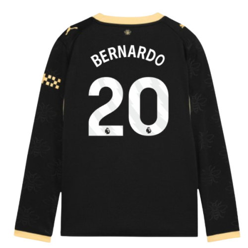2026-2027 Man City Away Long Sleeve Shirt (Kids) (Bernardo 20)