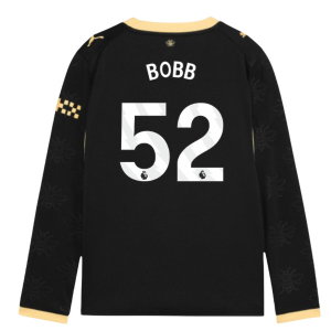 2026-2027 Man City Away Long Sleeve Shirt (Kids) (Bobb 52)