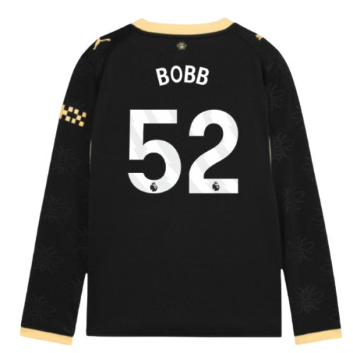 2026-2027 Man City Away Long Sleeve Shirt (Kids) (Bobb 52)