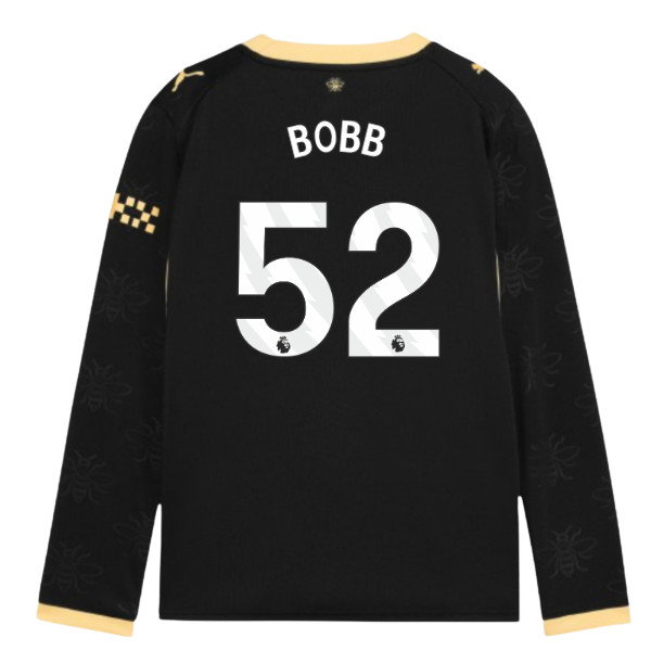 2026-2027 Man City Away Long Sleeve Shirt (Kids) (Bobb 52)
