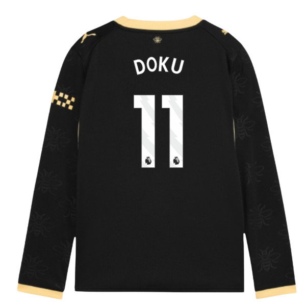 2026-2027 Man City Away Long Sleeve Shirt (Kids) (Doku 11)