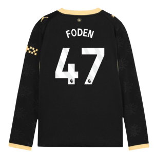 2026-2027 Man City Away Long Sleeve Shirt (Kids) (Foden 47)
