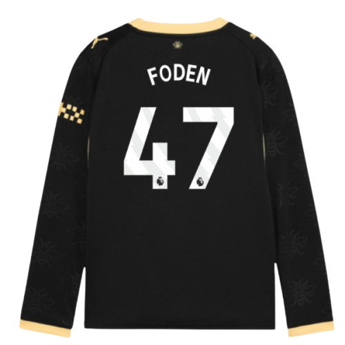 2026-2027 Man City Away Long Sleeve Shirt (Kids) (Foden 47)