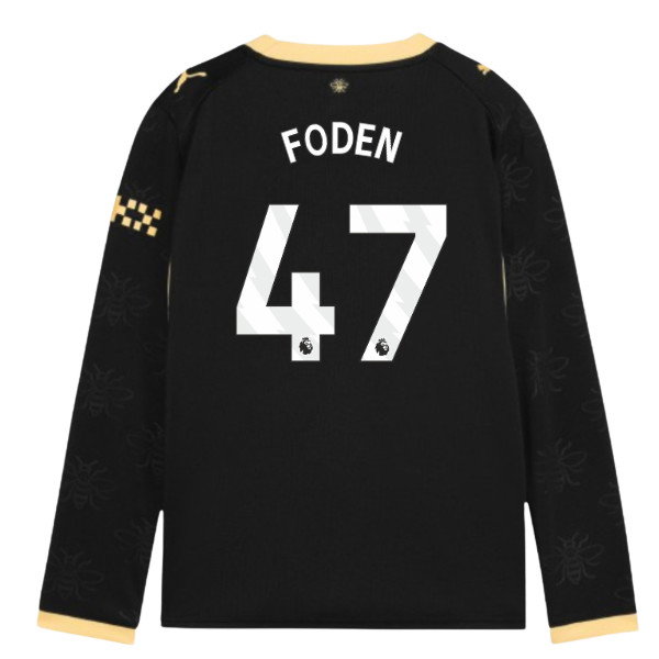 2026-2027 Man City Away Long Sleeve Shirt (Kids) (Foden 47)