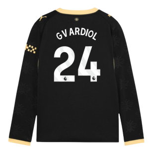 2026-2027 Man City Away Long Sleeve Shirt (Kids) (Gvardiol 24)