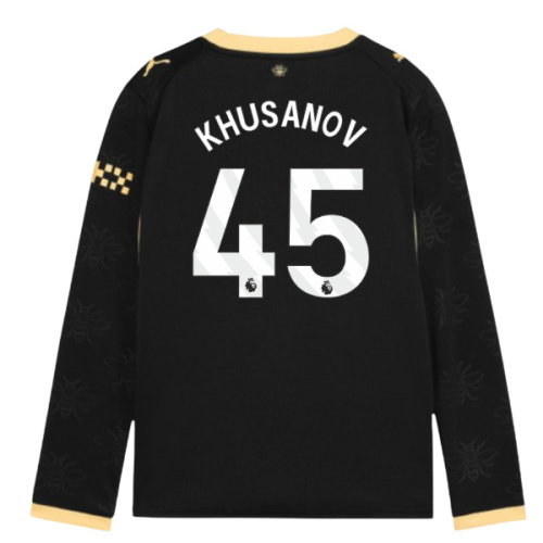 2026-2027 Man City Away Long Sleeve Shirt (Kids) (Khusanov 45)