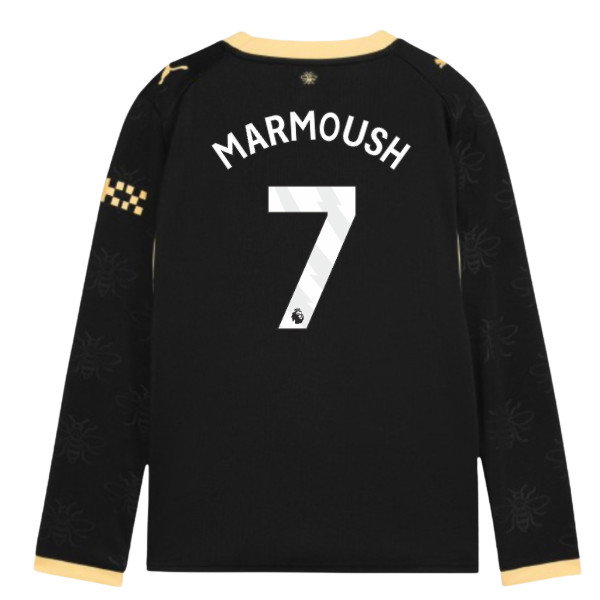 2026-2027 Man City Away Long Sleeve Shirt (Kids) (Marmoush 7)