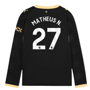 2026-2027 Man City Away Long Sleeve Shirt (Kids) (Matheus N. 27)