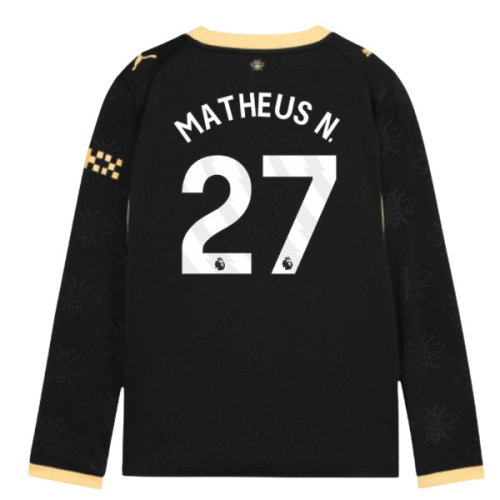 2026-2027 Man City Away Long Sleeve Shirt (Kids) (Matheus N. 27)