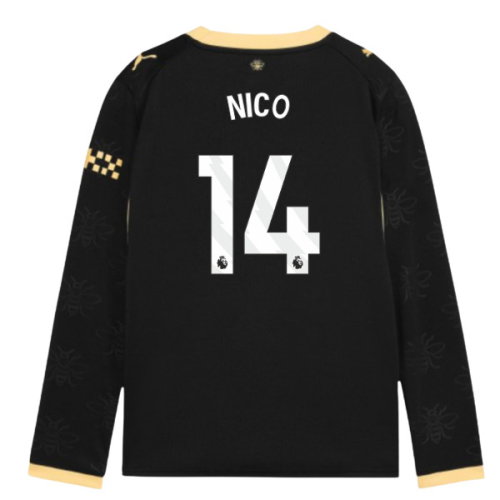 2026-2027 Man City Away Long Sleeve Shirt (Kids) (Nico 14)