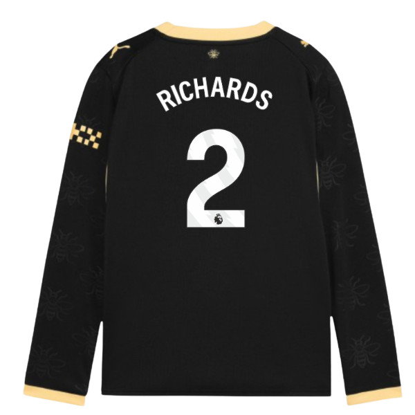 2026-2027 Man City Away Long Sleeve Shirt (Kids) (Richards 2)