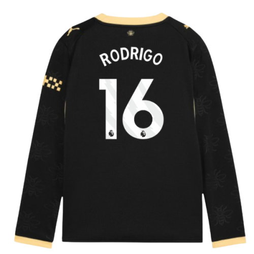 2026-2027 Man City Away Long Sleeve Shirt (Kids) (Rodrigo 16)