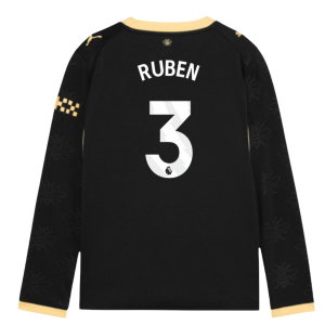2026-2027 Man City Away Long Sleeve Shirt (Kids) (Ruben 3)