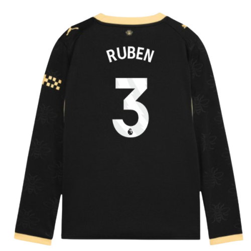 2026-2027 Man City Away Long Sleeve Shirt (Kids) (Ruben 3)