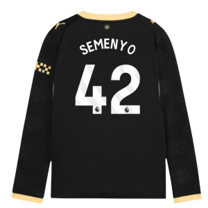 2026-2027 Man City Away Long Sleeve Shirt (Kids) (Semenyo 42)