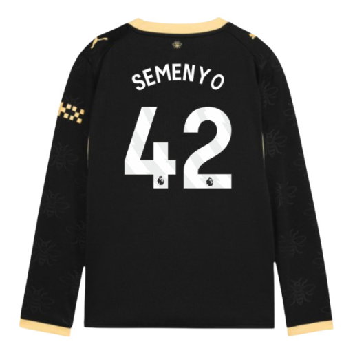2026-2027 Man City Away Long Sleeve Shirt (Kids) (Semenyo 42)