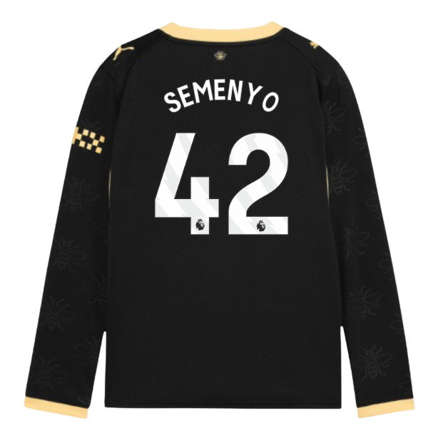 2026-2027 Man City Away Long Sleeve Shirt (Kids) (Semenyo 42)