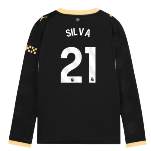 2026-2027 Man City Away Long Sleeve Shirt (Kids) (Silva 21)