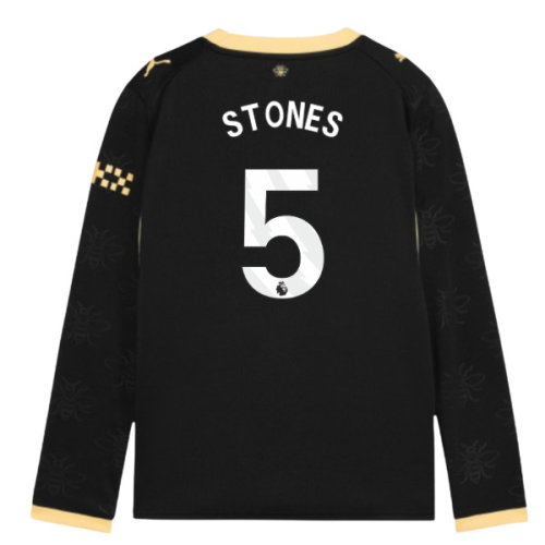 2026-2027 Man City Away Long Sleeve Shirt (Kids) (Stones 5)