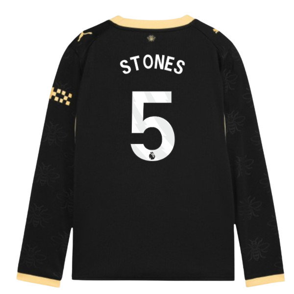 2026-2027 Man City Away Long Sleeve Shirt (Kids) (Stones 5)