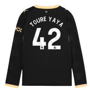 2026-2027 Man City Away Long Sleeve Shirt (Kids) (Toure Yaya 42)