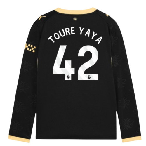 2026-2027 Man City Away Long Sleeve Shirt (Kids) (Toure Yaya 42)