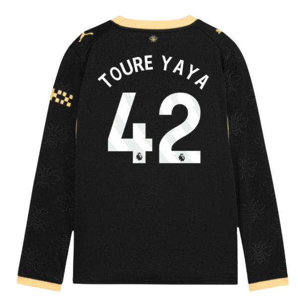 2026-2027 Man City Away Long Sleeve Shirt (Kids) (Toure Yaya 42)