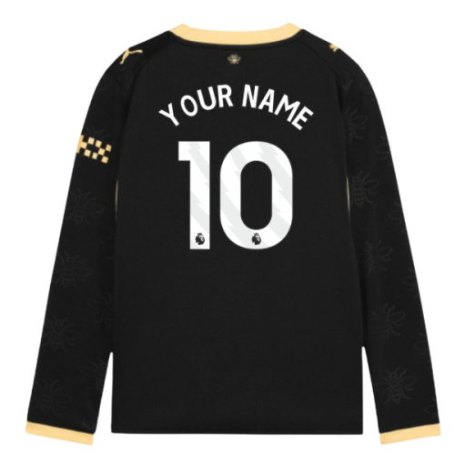 2026-2027 Man City Away Long Sleeve Shirt (Kids) (Your Name)