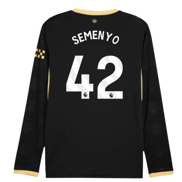 2026-2027 Man City Away Long Sleeve Shirt (Semenyo 42)