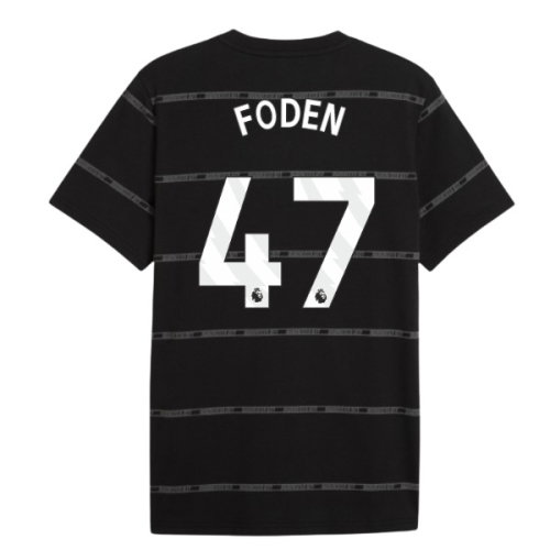 2026-2027 Man City ftblCulture Tee AOP (Black) (Foden 47)