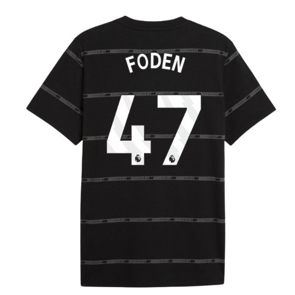 2026-2027 Man City ftblCulture Tee AOP (Black) (Foden 47)
