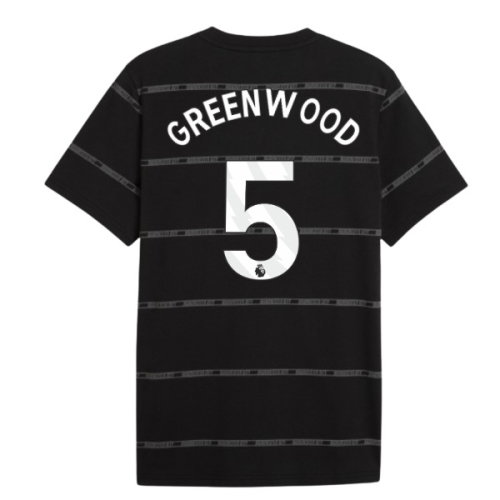 2026-2027 Man City ftblCulture Tee AOP (Black) (Greenwood 5)