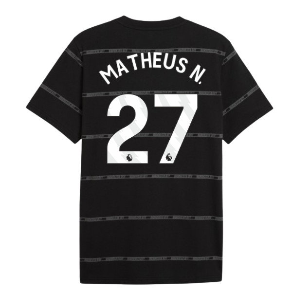 2026-2027 Man City ftblCulture Tee AOP (Black) (Matheus N. 27)