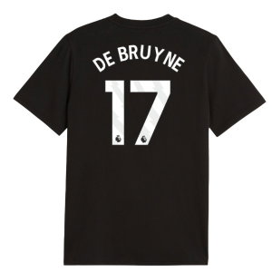 2026-2027 Man City FtblCulture Tee (Black) (De Bruyne 17)