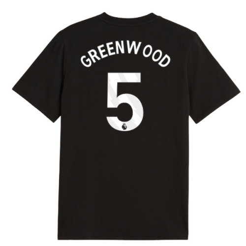 2026-2027 Man City FtblCulture Tee (Black) (Greenwood 5)