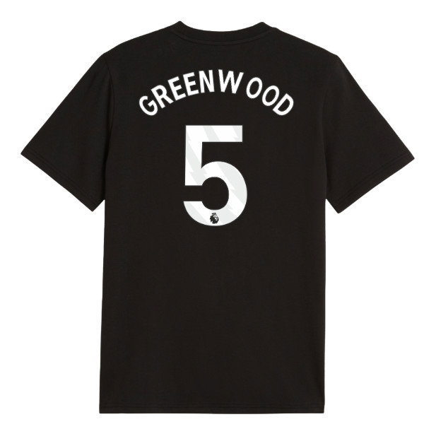 2026-2027 Man City FtblCulture Tee (Black) (Greenwood 5)